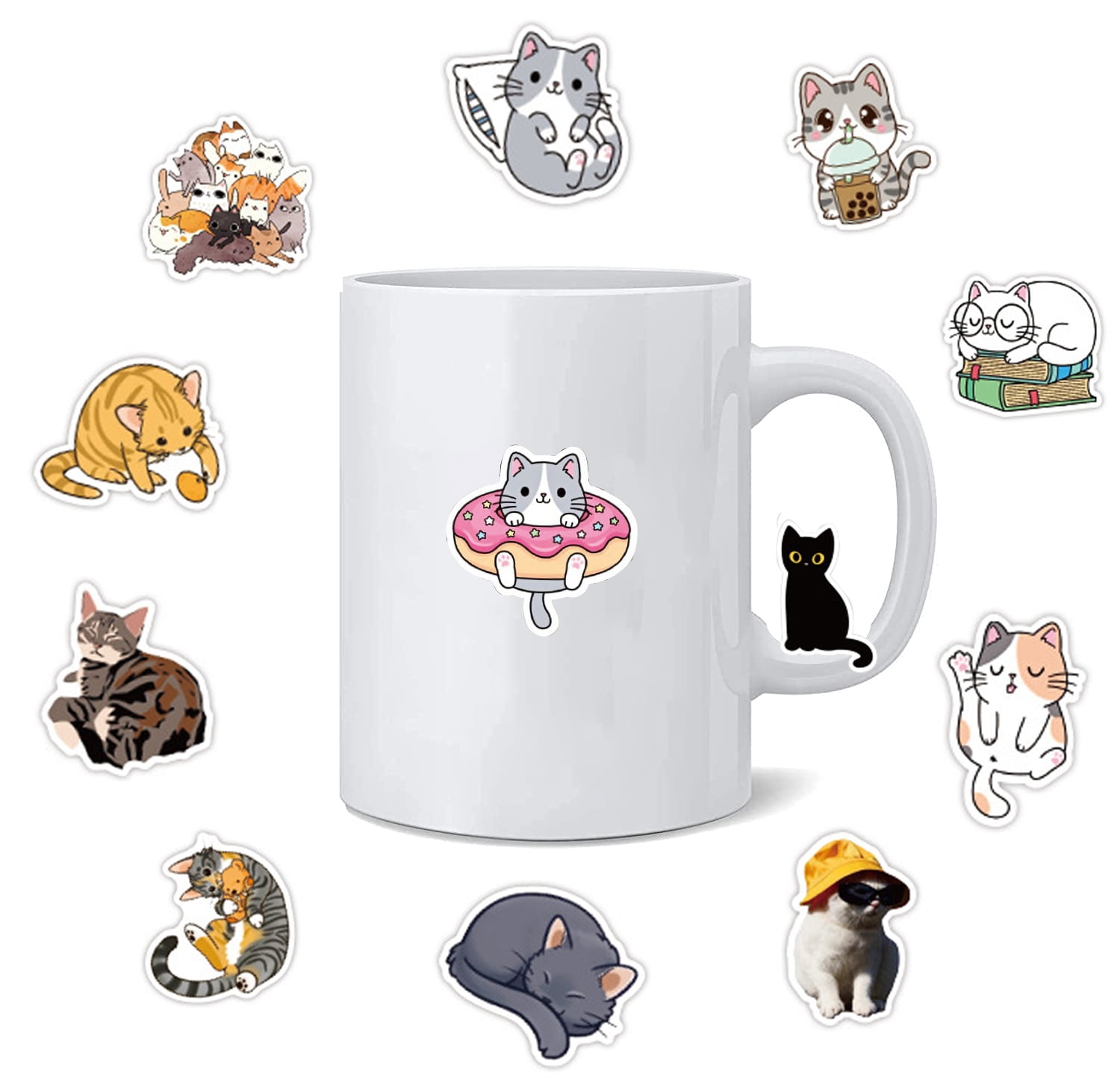 Cute Cat Cute Cat Stickers Graffiti Animal Decals DIY For Laptop Skateboard  Bike Car Luggage Guitar Mug Toys Gifts For All People Home Decor From  Kg2007, $3.93