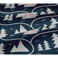 thumbnail image 5 of oneOone Cotton Jersey Navy Blue Fabric Mountain Pattern Craft Projects Decor Fabric Printed By The Yard 58 Inch Wide, 5 of 5