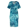 thumbnail image 4 of Ocean is shaking-vestido holgado con bolsillos para mujer elegante vestido de verano para boda, 4 of 7