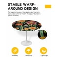 thumbnail image 2 of nqOlkjepod Vintage Sunflower Round Tablecloth, Fitted Table Cover with Elastic for 55"-60" Round Tables, Black Boho Summer Botanical Table Cloth Outdoor Indoor Dinning Party Waterproof Tablecloths, 2 of 6