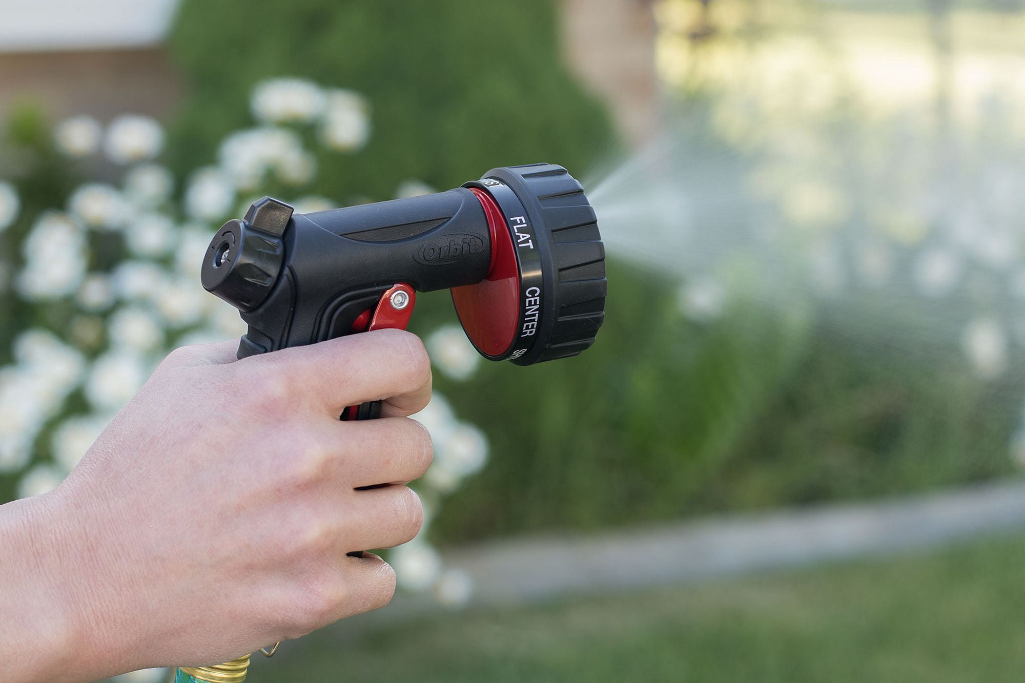 Orbit Pro Flo 7-Pattern Hose Watering Nozzle, Metal Front Trigger