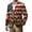 Dark Blue, variant on Usa Flag Print Blazer for Men Patriotic 1776-2026 Slim Fit Suit Jacket Corduroy Fashion Coat Button Long Sleeve Clothes Blue XL