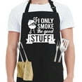 thumbnail image 1 of Delantal Kaidouma para cocinar barbacoa, 81 x 69 cm, con 2 bolsillos, 1 of 7