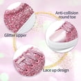 thumbnail image 4 of AOMAIS Women Glitter Sneakers Sparkly Low Top Sequins Sneakers Lace Up Tennis Shoes Comfort Bling Shoes Fashion Shiny Walking Shoes(Pink Glitter US10), 4 of 8
