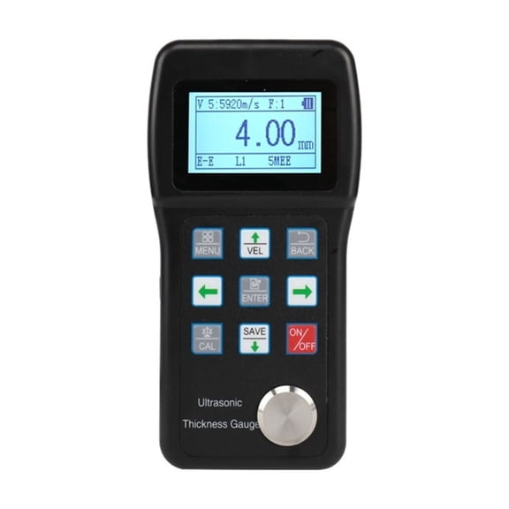 Through Coating Ultrasonic Thickness Gauge 3-40mm Plastic Ceramics Composites Glass Paint Digital Metal Thickness Meter