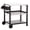 Black 292, variant on Stainless Steel Outdoor Grill Cart with 3 Shelves, Movable Pizza Oven Stand, 32 x 20.5 Prep Table on Wheels, Black