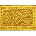 thumbnail image 1 of Ahgly Company Machine Washable Indoor Rectangle Southwestern Yellow Country Area Rugs, 8' x 10', 1 of 4