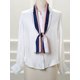 thumbnail image 5 of INSPIRAR CHIC Bufanda Larga Fina de Cadena con Estampado de Lunares y Rayas para Mujeres, Diadema, Color Azul Marino y Rosa, 147*13cm/57.87*5.12"(L*W), 5 of 5
