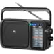 thumbnail image 1 of Radio AM FM, portátil con Bluetooth, operación por batería o CA, antena telescópica, dial grande, conector para audífonos, para adultos mayores, hogar, emergencia, 1 of 7