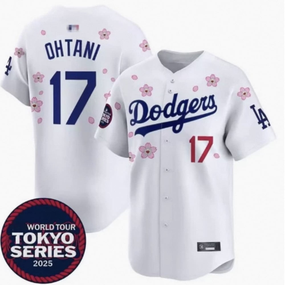 ウェア MLB DODGERS COTTON BASEBALL S/S ZIORGSHF Men's And Women's New Los Angeles Dodgers Cherry Blossom
