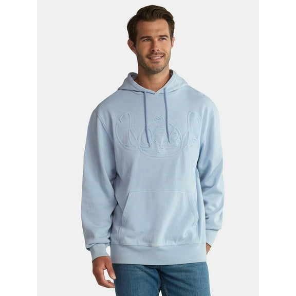 Stitch Men's and Big Men's Graphic Mineral Washed Hoodie with Long Sleeves, Sizes XS-3XL