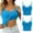 Blue, variant on Luowei Women's Solid Color Camisole Top with Built-In Bra - Comfortable & Supportive Two-Layer Vest, Ag, XL