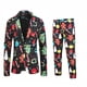 thumbnail image 3 of Traje navideño para hombre de 2 piezas, corte entallado, estampado de muñeco de nieve navideño, para fiesta, disfraz de un solo botón, ropa informal de moda para hombre, 3 of 5