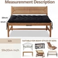 thumbnail image 3 of Yeerswag 59" x 20" Black Outdoor Bench Cushion, Anti-fading, Water-Resistant, Non-Slip, 3 of 7