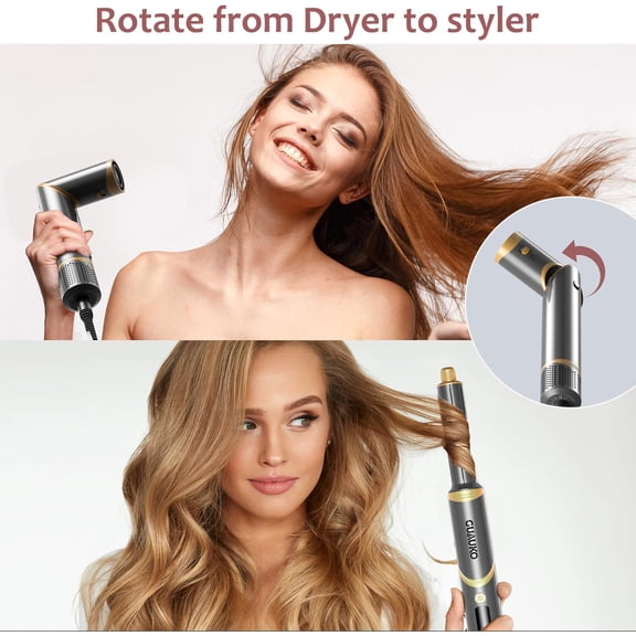 Auto Wrap Air Hair Styler & Dryer, 5 in 1 Multi Styling Hot Air Dryer Brush for Hair, High Speed 110000 RPM Negative Lonic Frizz-Free, Fast Drying Curling Volumizing Straightening As Gift