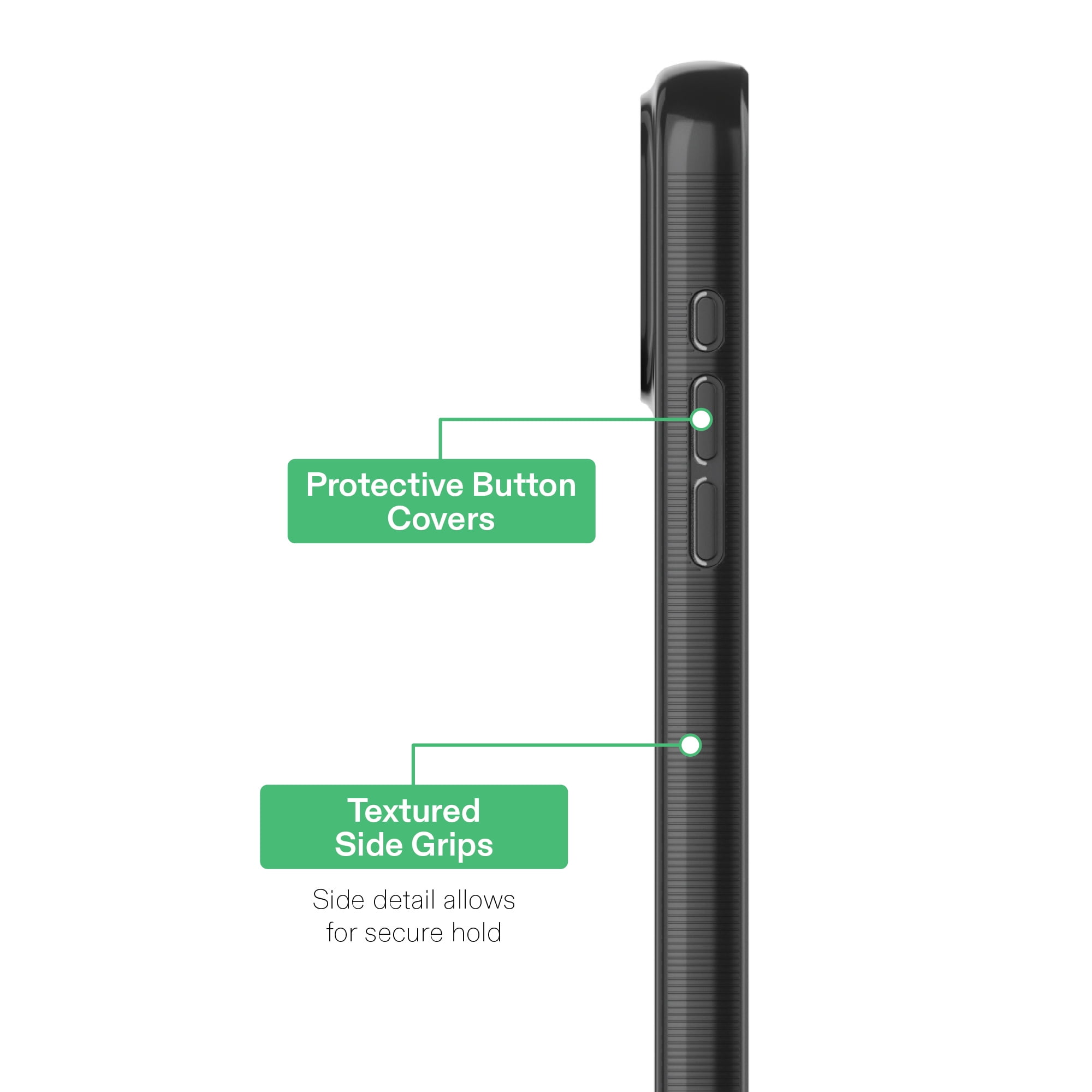onn MagSafe Compatible Phone Case with Kickstand for iPhone 17 Pro - Black/Frosted Clear