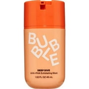 Bubble Skincare Deep Dive AHA + PHA Exfoliating Mask, All Skin Types, Wash-off Mask, 1.52 fl oz / 45ml
