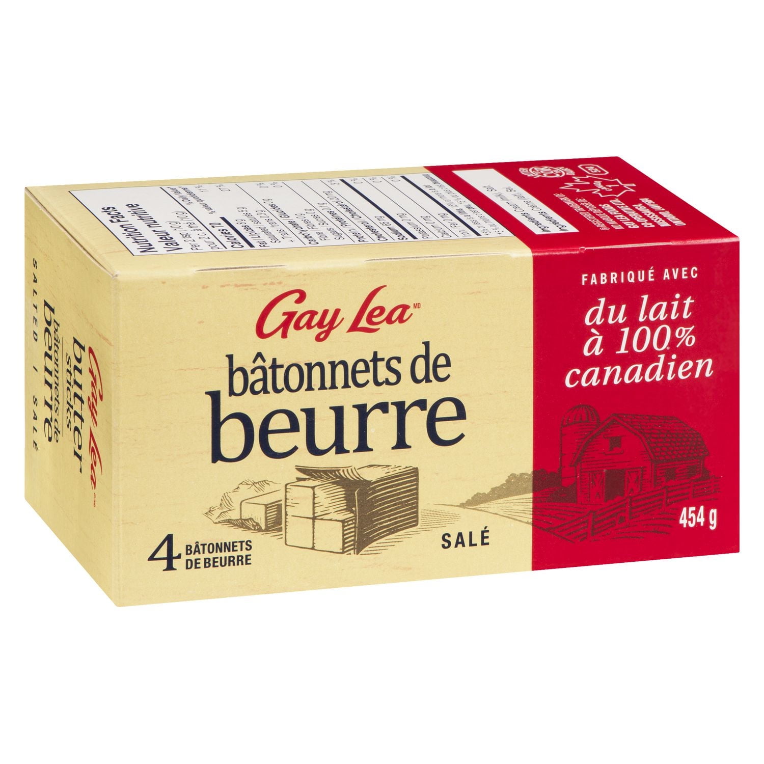 Gay Lea Salted Butter Convenient Sticks, 454 g