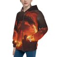 thumbnail image 2 of Kdxio Fiery Dragons Castle Attack Pattern Kids Boys Girls Zip Up Hoodie 3D Printed Hooded Sweatshirt Hoody Coat with Pocket 7-12 Y-Medium, 2 of 6