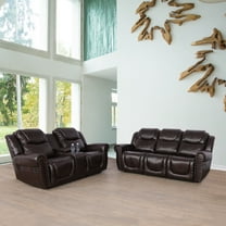 Ainehome3 Pieces Faux Leather Reclining Configurable Living Room Set