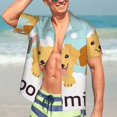 thumbnail image 3 of Haiem Cute Dog In Bathtub1 Printed Hawaiian Shirt for Men - Men’s Casual Beach Summer Shirts - Stretch Fabric with Modern Fit-Small, 3 of 7