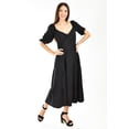 thumbnail image 1 of Vestido escote cruzado Roman Fashion /Juvenil, 1061 (Negro) negro M, 1 of 6