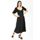 thumbnail image 1 of Vestido escote cruzado Roman Fashion /Juvenil, 1061 (Negro) negro M, 1 of 6