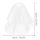 thumbnail image 2 of Veil for Bride Bridal Veil with Comb 1 Piece White Mesh Wedding Headpiece, 2 of 4