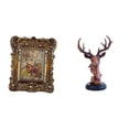thumbnail image 1 of Marco de fotos,Marco de fotos retro Marco de fotos de mesa vintage,Marco de fotos adornado para colgar en la pared,decoración del hogar,Figura de cabeza de ciervo,Adorno de cabeza de, 1 of 8