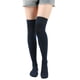 thumbnail image 5 of Xiao Hua Calcetines hasta la rodilla, talla única (largo 61 cm), gris oscuro, poliéster, 3 pares. Ideales para otoño, uso diario, calidez y para combinar con cualquier atuendo., 5 of 5