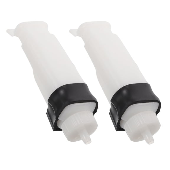 ETEREAUTY 2-Pack White Plastic Motorcycle Coolant Overflow Reservoir for Engine Temperature Regulation