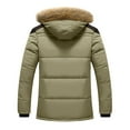 thumbnail image 3 of KaLI_store Mens Parka Jacket Men's Lightweight Down Puffer Solid Color Jacket Breathable Warm Causal Parka Coat Khaki,XL, 3 of 5