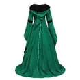 thumbnail image 6 of Women's Dress Retro Style Trumpet Sleeve Long Floor Length Gothic Attire for Special Events and Themed Parties, 6 of 6