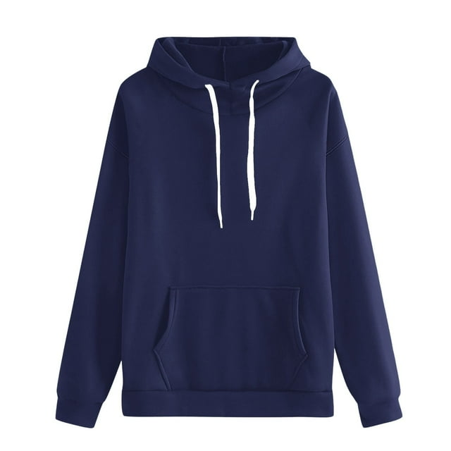 ManxiVoo Chandail en Molleton Mode Femme Grande Taille Automne Hiver Confort Décontracté Col Rond taille P Marine