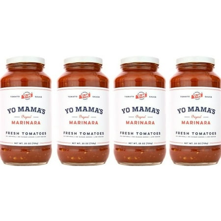 Gourmet Tomato - Yo Mama's Foods Marinara Magnifica Gourmet Pasta Sauce – (4) 25 oz Jars – Our Award-Winning Sauce is Sugar Free, Gluten Free, Preservative Free, Paleo Friendly, and Made with Whole, Organic Tomatoes!