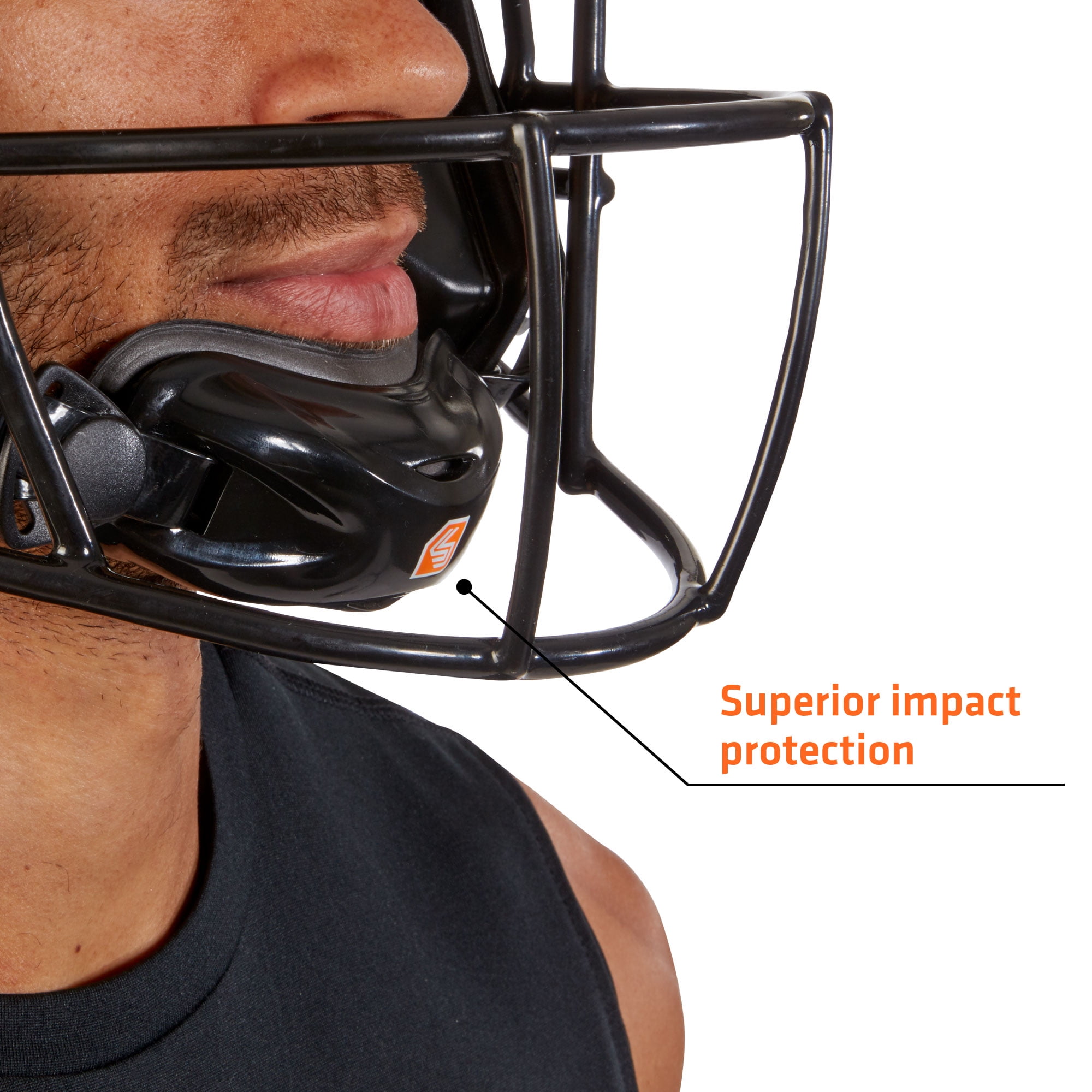 Shock Doctor, Football Core Chin Strap, Adult, Black
