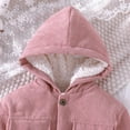 thumbnail image 2 of HXWCHs Baby Boy Corduroy Jacket Toddler Winter Thickened Warm Lined Coat with Lapel & Button Down, Essential Baby Winter Warm Clothes Outfits Yellow 4-5 Years, 2 of 6