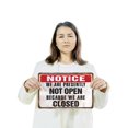 thumbnail image 3 of Notice We Are Presently Not Open Because We Are Closed Vintage Style 10 x 14 Inch Aluminum Metal Sign Thanks For Understanding Perfect for Shops Counter Office Fun Gift for Small, 3 of 6