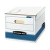 Bankers Box Storage/File Storage Box, Letter/Legal, 12"W x 15"D x 10"H, White/Blue, 12/Carton
