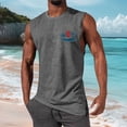 thumbnail image 2 of Mens Summer Beach Tank Top Hawaiian Palm Tree Print Sleeveless Muscle Basic Tee Vacation Tops Tank Tops Men, 2 of 4
