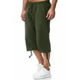 thumbnail image 5 of DYMADE Mens Cotton Linen Pockets Elastic Waist Calf-Length Cropped Pants, 5 of 5