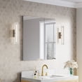 thumbnail image 6 of Angeles Home Medicine Cabinet Recessed or Surface Mount Copper-Free Mirror Reversible Door 6 Adjustable Glass Shelves 32 x 32 Inch, 6 of 17