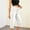 White, variant on Jesvior Women'S Pull On Denim Cropped Pants Elastic High Waist Straight Leg Jeans with Pockets Casual Stretchy Trousers for Daily Wear