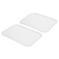 thumbnail image 1 of Bandeja de comida rápida Uxcell 14x11", paquete de 2, bandeja rectangular multiusos de plástico PP para restaurante, hogar y cocina, blanca, 1 of 5