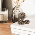 thumbnail image 4 of Wmool 2025 Année du Serpent Chinois Statue, Figurine Feng Shui Serpent Chinois en Laiton Doré, Ornement Serpent en Résine Dorée, pour Décoration d'Année pour Chance et Richesse Parfait pour Votre Bureau, 4 of 8