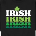 thumbnail image 3 of Instant Message - Irish Retro Repeat - Men's Crew Neck Fleece Pullover, 3 of 6