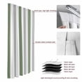 thumbnail image 6 of Sage Green Stripe Blackout Curtains for Bedroom/Living Room, Pinch Pleated Black Out Curtains, Geometric Grey White Vertical Striped Room Darkening Window Drapes with Hooks 2 Panels, 59"x70", 6 of 8