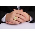 thumbnail image 2 of RYLOS Mens Rings 14K Yellow Gold Designer Round Gemstone &  Sparkling Diamond Ring Citrine November Birthstone Rings For Men, Men's Rings, Gold Rings Sizes 8 - 13, 2 of 7