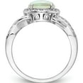 thumbnail image 2 of Sterling Silver Cheryl M Rhod-Pl Cr White Opal Cz Twisted Ring (Size 7) Made In China qcm1368-7, 2 of 5