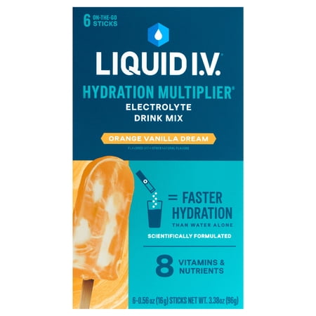 Liquid I.V.® Orange Vanilla Dream Hydration Multiplier® Powdered Electrolyte Drink Mix, 6 Count Packets